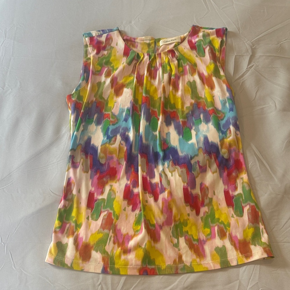 Calvin Klein Multicolor Abstract Blouse